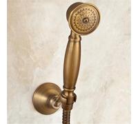 Soffione doccia in ottone vintage con tubo da 1,5 m, ad alta pressione, a risparmio idrico, staccabile, per la pulizia, animali domestici e case a bassa pressione