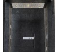 Soffione Doccia LED a Soffitto Installazione Da Incasso Con Cascata Acciaio Inox