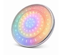 Soffione Doccia LED Cromoterapia 7 Colori Rgb Rotondo 22 cm Multicolore 79904