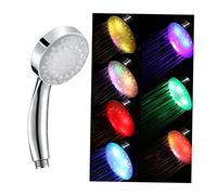 Soffione Doccia Maneggevole LED Cambio Colore, Alta Pressione | Resistente alla Corrosione, Materiale Abs, Colore Argento, Attacco Standard 20mm