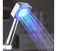 Soffione doccia manuale con rilevamento temperatura con luce LED e finitura crom
