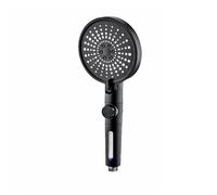 Soffione doccia manuale, Soffione doccia 2 pezzi 6 modalità regolabile portatile risparmio idrico 12 cm x 29 cm multicolore(Black)