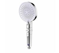 Soffione doccia manuale, Soffione doccia 2 pezzi 6 modalità regolabile portatile risparmio idrico 12 cm x 29 cm multicolore(White)