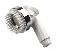 Soffione doccia massaggiante con flusso pressurizzato e doppia modalità di spruzzo (pioggia/gorgoglio) per bagno, lavabo, vasca da bagno, lavello da cucina - ABS+PP Mater(bianco)