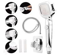 Soffione doccia per camper, soffione doccia a risparmio idrico con tubo da 150 cm e interruttore a 4 marce, soffione doccia portatile ad alta pressione con staffa adesiva, elemento filtrante, ricambio