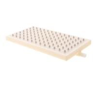 Soffione Doccia Piatto in Plastica Beige, 91 Fori, 1,1 CM | Flusso Cascata Pressurizzato, Superficie Liscia Rettangolare, per Tubo Doccia e Braccio Superiore