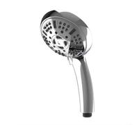 Soffione doccia portatile ad alta pressione a 9 impostazioni per bagno, finitura cromata con spruzzatore a risparmio idrico con pioggia pesante, massaggio pulsante e funzioni di nebbia