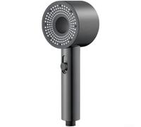Soffione doccia portatile ad alta pressione con 2 modalità e tecnologia a bolle sottili, spray a pioggia turbocompresso per un potente flusso d'acqua (grigio)