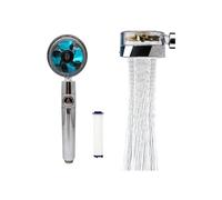 Soffione doccia portatile ad alta pressione con filtro e interruttore di pausa Accessori per doccia con elica turbocompressa A