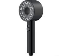 Soffione doccia portatile con doppia modalità di spruzzo e flusso d'acqua turbocompresso, tecnologia a pioggia con bolle sottili per un comfort sulla pelle (nero)