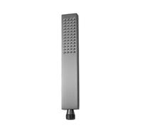 Soffione doccia portatile in acciaio inossidabile, soffione in nichel dorato spazzolato, doccetta for vasca da bagno, manuale bianca nera cromata(Grey Shower)