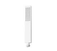 Soffione doccia portatile in acciaio inossidabile, soffione in nichel dorato spazzolato, doccetta for vasca da bagno, manuale bianca nera cromata(White Shower)