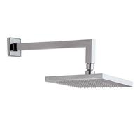 Soffione Doccia Quadrato 20x20cm in Ottone con Braccio a Parete Mariani Cromato