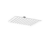 SOFFIONE DOCCIA QUADRATO CROMO 25x25 EFFETTO PIOGGIA CASCATA VASCA ELEMENT