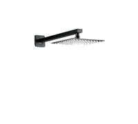 Soffione doccia quadrato da 25,4 cm, con braccio di estensione, in acciaio inox ad alta pressione, ultra sottile, colore blu