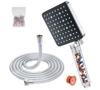 YEAUPE PRO Soffione Doccia, Doccino per Doccia con Filtro Tubo,Doccetta per Doccia Alta Pressione Soffione Doccia Anticalcare,Soffione Doccia Quadrato Grande con 6 tipi di getto,Doccia Bagno