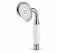 Soffione Doccia Retrò Bianco Cromato Attacco 1/2" 69040