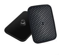 Soffione doccia rettangolare in ABS progettato per sistemi di montaggio a soffitto con funzione girevole a 360 gradi e ampia copertura spray (nero)