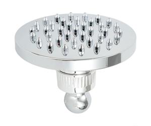 Soffione doccia rotondo da 10,2 cm, colore argento, realizzato in materiale ABS, filettatura interna, getto d'acqua ad alta pressione per alleviare la stanchezza, rinnovamento del bagno, parte