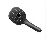Soffione doccia, Shower Head 2 pcs Black Silver Water Saving Panel Filter 3 Function Handheld For Bathroom(Square Black)