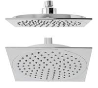 SOFFIONE DOCCIA SLIM QUADRATO 20 X 20 CM PLUS IN ABS CROMATO MISCELATORE