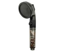 Soffione Doccia Soffione doccia ad alta pressione con interruttore di accensione/spegnimento, pulsante di arresto, 3 modalità, soffione doccia portatile for bagno(Black shower)
