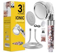 Soffione Doccia, Soffione Doccia Ionico Con Filtrazione A 3 Strati Magichome Con Tubo Flessibile Da 2 M, Soffione Doccia Universale Con Filtro Per Acqua Dura A Bassa Pressione Dell'acqua Con Accessori Extra Sostituibili