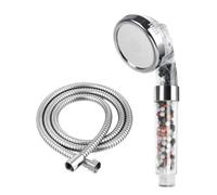 Soffione doccia SPA ad alta pressione con 3 funzioni, risparmio idrico, accessorio for il bagno a pioggia, con filtro anionico(Mixed beads-1.5m)
