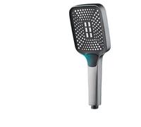 Soffione doccia Supercharge da 12 pollici, pannello grande, flusso elevato, montaggio a soffitto, set con 4 modalità, pioggia ABS ad alta pressione, bagno(Hand shower Grey)