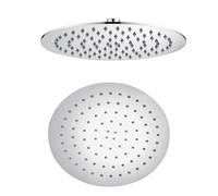 Soffione Doccia Tondo Acciaio Inox 4 Mm Spessore Effetto Pioggia Varie Misure Bagno - : , CONFEZIONE: 1 pz., Misure: Diam. 250x4 Mm 86 Ugelli