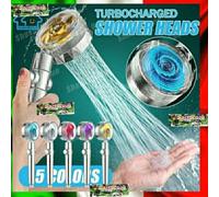 Soffione Doccia Turbo Alta Pressione con Elica Risparmio Acqua Soffione Doccetta