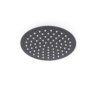 Soffione doccia ultra slim tondo Ø25 cm nero attacco universale ½