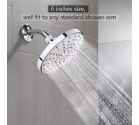 Soffione doccia ultra sottile 6 pollici cromato per bagno moderno estetica