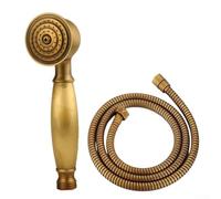 Soffione doccia vintage di ricambio con tubo da 150 cm, struttura in ottone, design a risparmio idrico per bagno doccia