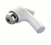 Soffione Doccino Doccia Doccetta a Pulsante Abs Leva Bianca Gommone Camper Barca