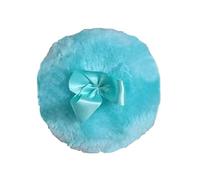 Soffione per cipria per neonati - Sbuffo di polvere rotonda per il viso con fiocco in nastro, soffio di polvere per il corpo e il viso rotondo ultra morbido con fiocco a nastro, soffio di polvere