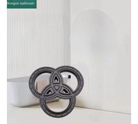 Soffione Per Doccia Da Bagno 3 Anelli in abs Doccetta Multigetto Nero 87516