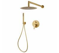 Soffione Set Doccia Incasso 25cm A 2 Vie Oro Soffione Doccetta Completo 87896