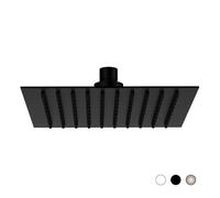 SOFFIONE SLIM QUADRO Nero Opaco cm 25 x 25 Bracci Soffioni Doccia