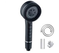 Soffioni doccia ad alta pressione, soffione doccia con filtro dell'acqua dura con tubo doccia da 1,5 m e supporto, soffione doccia a 4 modalità con interruttore di pausa, soffione doccia professionale