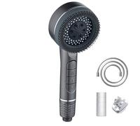 Soffioni doccia ad alta pressione, soffione doccia con filtro dell'acqua dura con tubo doccia da 1,5 m e supporto, soffione doccia a 4 modalità con interruttore di pausa, soffione doccia professionale