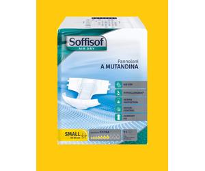 SOFFISOF AIR DRY SLIP PANNOLONI A MUTANDINA EXTRA TG. SMALL DA 15 PZ