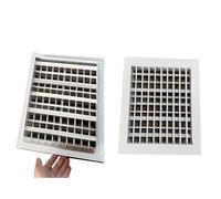 Soffit Copertura per sfiato, 2 coperture per griglia di ventilazione per porta del garage del bagno, filtro di ventilazione a lamelle regolabili (25 x 25 cm)