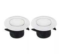 Soffit Vents 2pcs 3 Inch Round Air Vent Adjustable Ceiling Diffuser Grill Louver Soffit Vent ABS Plastic Diameter 120mm Height 65mm
