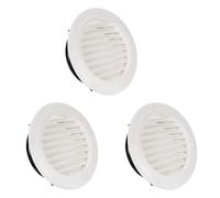 Soffit Vents 3Pcs 8 Inch Round Air Vent ABS Louver Grille Cover White Soffit Vent With Built-In Fly Screen Mesh