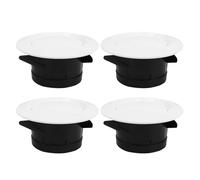 Soffit Vents 4 Pieces ABS Adjustable Air Vent Round Soffit Exhaust Vent White Inline Duct Fan Outlet Vent 4 Inch