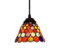 Soffitto Color Lampadario in Vetro in Vetro Tiffany in Stile Piccola Lampada Pnenet Pozzetti in Vetro Lampada A Sospensione Lampada Fladona di Apparecchio per La Sala da Pranzo Isola Cucina E26/e27