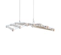 Soffitto da Parete Bucato Asciugatrice Interno Bianco Ghisa Puleggia 7 Legno
