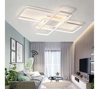 soffitto LED Light per Soggiorno Camera Letto Dimmabile con Telecomando luci da Cucina Decorativo Rettangolare a Sospensione Acrilico Illuminazione lampadario