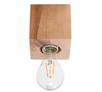 SOLLUX lighting Soffitto legno chiaro ABEL L: 10, B: 10, H: 10, E27, dimmerabili